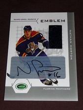 2003-04 Parkhurst Rookie NATHAN HORTON RC * 10/10 * AUTO Emblem Patch 1/1