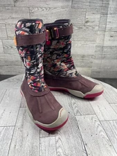 Plae Boots Kids Boys 12M Thandi Shoes Red Gray LeatherTall Walking Waterproof