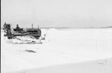 Snow Plow And Driver Clearing Snow At The Municipal Airport Now K - Old Photo