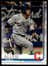 2019 Topps 514 Greg Allen 150th Anniversary Cleveland Indians Baseball Card