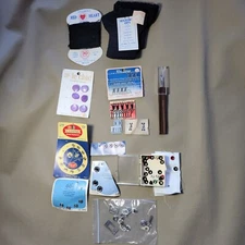 13 Items/Packs: Snap Fasteners Mending Yarn Hooks Loops Eyes Buttons DeLong ETC