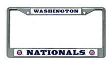 washington nationals chrome license plate frame made in usa