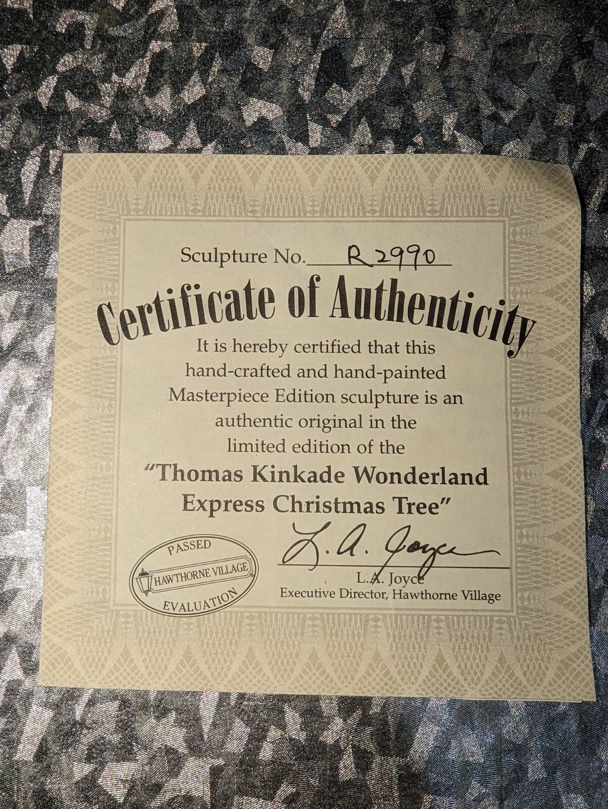 Thomas Kinkade Wonderland Express Christmas Tree Electronic Moving