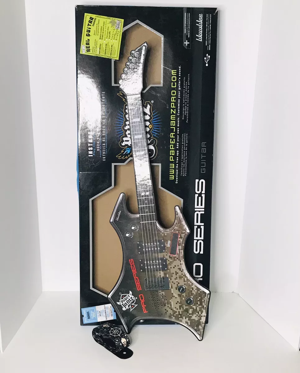 WowWee PAPER JAMZ Pro Series Guitar 6288 2010 Warlock Style Tested Working