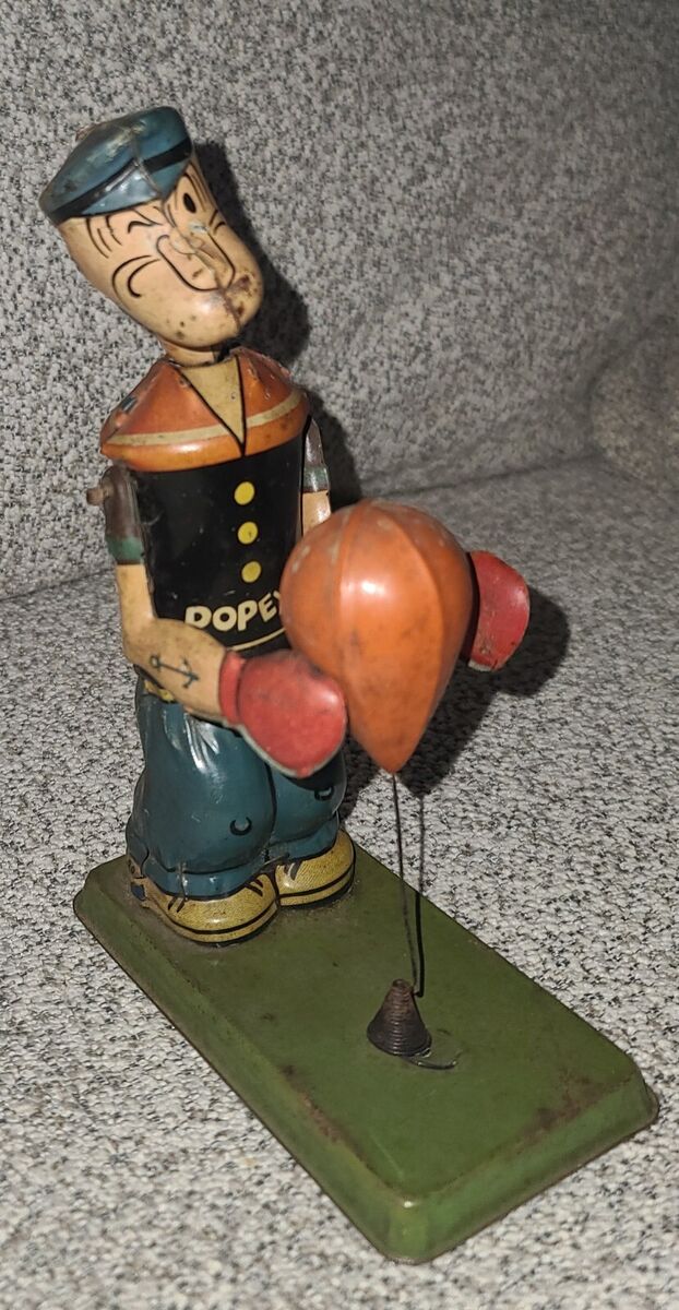 Vintage 1932 POPEYE Boxing Bag Puncher Wind Up Boxer Tin Vintage 1932 POPEYE Boxing Bag Puncher Wind Up Boxer Tin