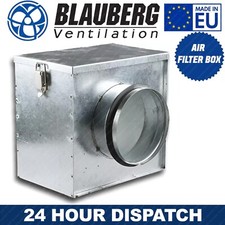 In-Line Air Filter Box for 8" Extractor Fan, Ducting, Ventilation, Hydroponics