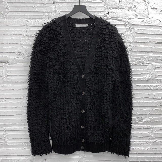 black textured cardigan