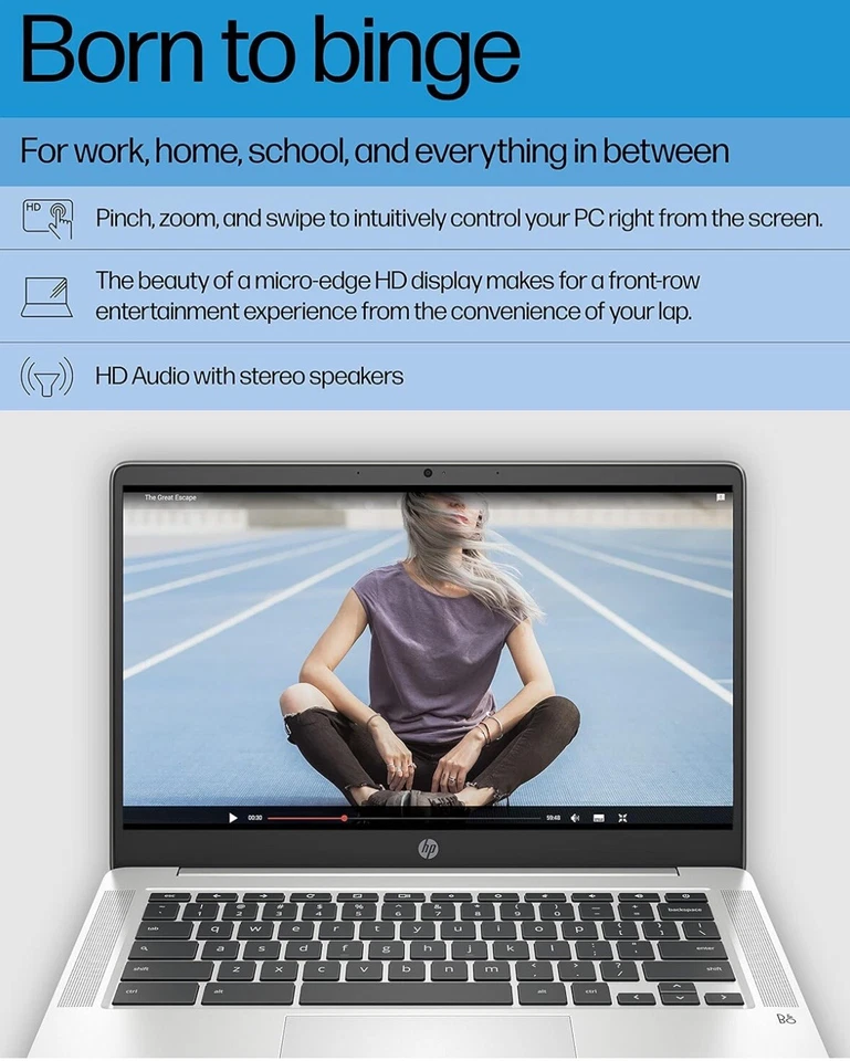 HP Chromebook 14a-na0230nr Intel Celeron N4120 Quad-core (4 Core) 1.10 GHz - 4GB - Image 3 of 4