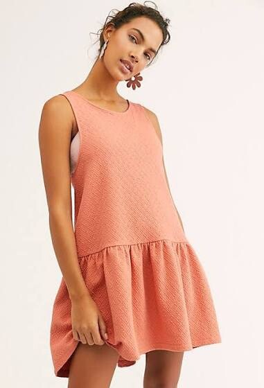 orange jumper dress Free People Orange Quilted Jumper Dress Size Medium NWOT $108