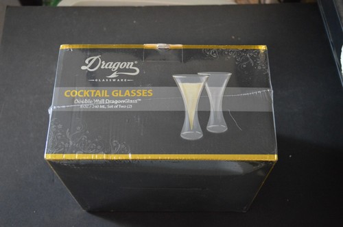 Dragon Glassware Cocktail Glasses Double Wall Dragon Glass Set of 2
