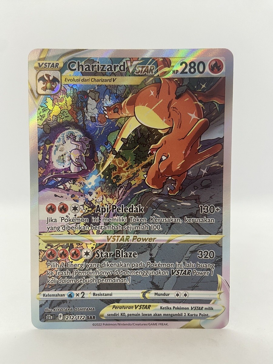 Pokemon TCG Indonesia Rare Charizard VSTAR SAR 212/172 S12a VSTAR
