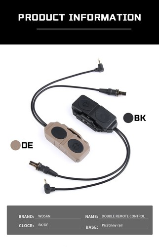 WADSN Tactical Light Switch Double Controller für DABL PEQ15 M300 M600 Taschenlampe - Bild 12 von 21
