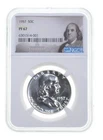 PF67 1957 Proof Franklin Half Dollar NGC Graded White Coin Spot Free PR67