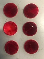 Red 2-3/8in Stick on Reflectors - Pack of 6