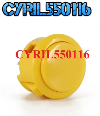 Genuine Original Sanwa OBSF30 Yellow Arcade Button Jamma Mame Retro Pi UK stock