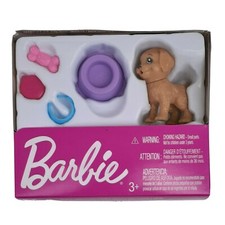 Barbie Dog Puppy Pet Bandana Toy Bone Box New