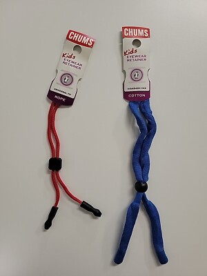 Chums KIDS Universal Fit & Standard End Eyewear Retainer Eyeglass Straps Lot 2