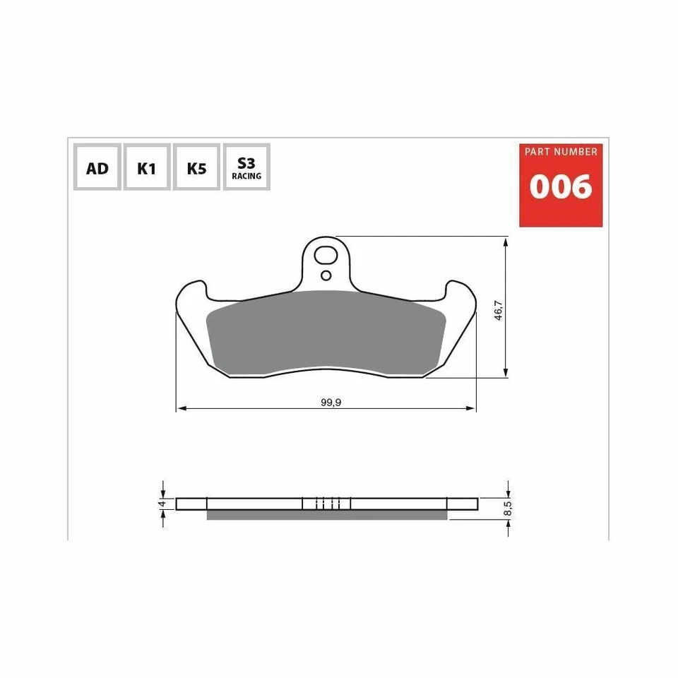 Pastillas de freno delanteras para Husqvarna CR240 / CR250 / CR430 / CR500 '87-88 GOLDfren 00 Foto 2 de 3