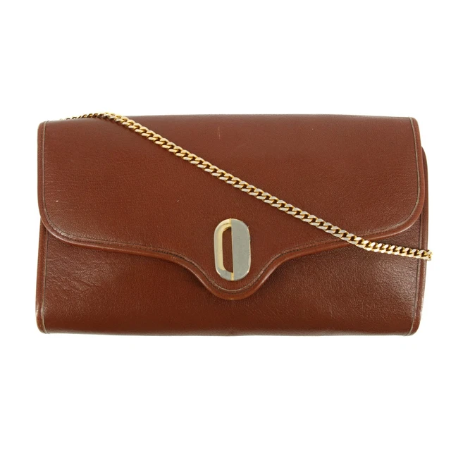 EBAY LIVE Christian Dior Red Leather Chain Shoulder Bag #5871