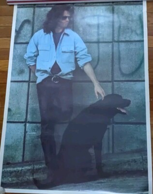 Vintage Jim Morrison Black Dog Poster Full Size 24 X 36 RARE HTF