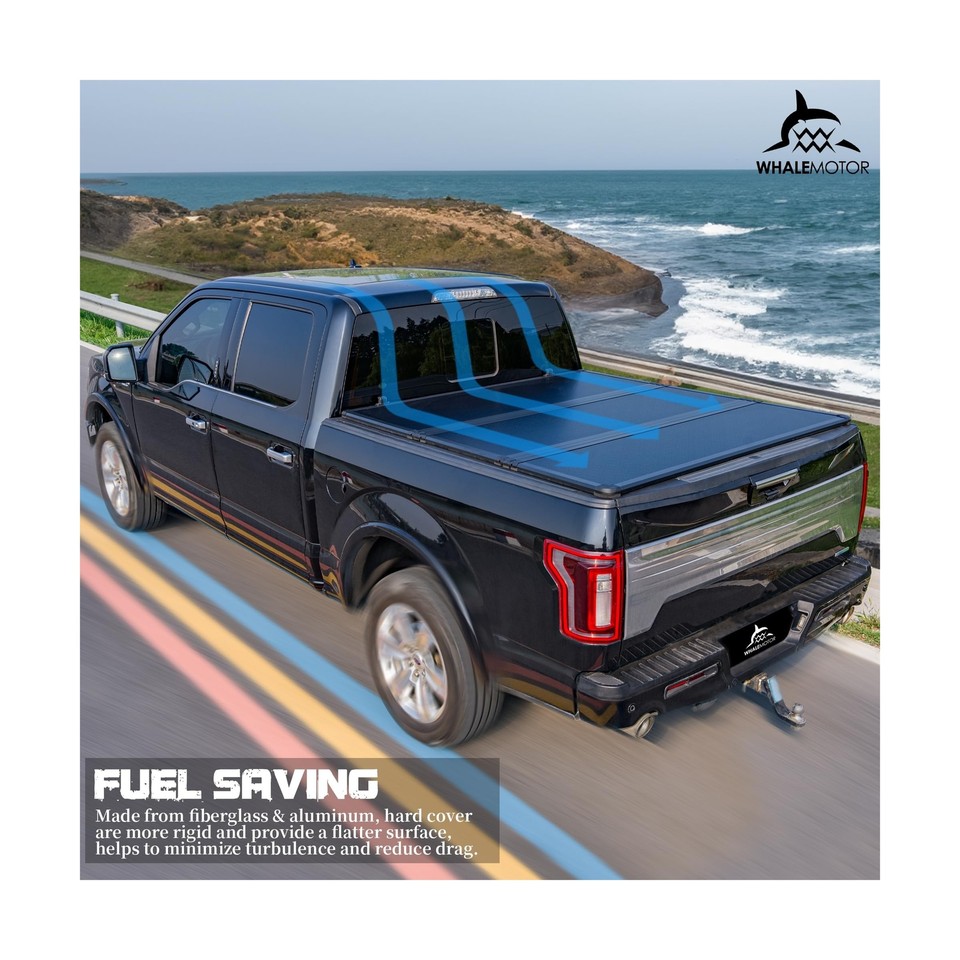 Hard Folding Truck Bed Tonneau Cover Compatible with Chevy Colorado