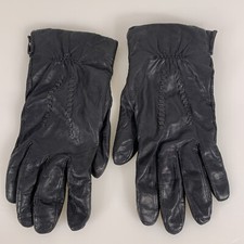 Women's Aris Vintage Black Genuine Leather Gloves in size 7.5