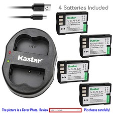 Kastar Battery Dual Charger for Olympus BLM-1 BLM-01 Olympus EVOLT E-330 E330