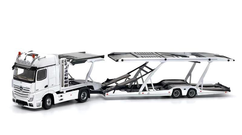 Unique Model×Tiny 1:64 MB Actros Double decker trailer Model Car