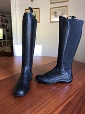 AGL women black tall leather boots Sz 36 US 5...