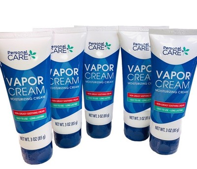 5 Pack Vapor Cream, Soothing & Moisturizing Non-Medicated Vapor Cream, 3oz Each