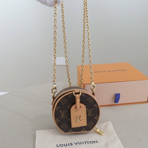 Louis Vuitton Petite Boite Chapeau Nano Mini Chain Round Crossbody Bag