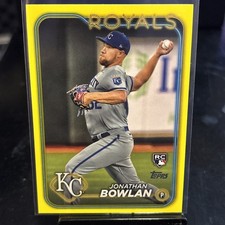 2024 Topps Series 2 RC #399 Jonathan Bowlan Yellow Parallel Kansas City Royals