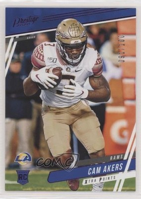 2020 Panini Prestige Rookies Xtra Points Purple 91/100 Cam Akers Rookie RC 03xg