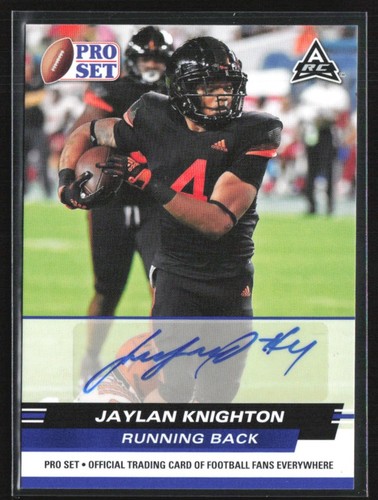 Jaylan Knighton 2022 Leaf Pro Set Draft RC Auto #PSA-JK1 West Virginia