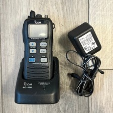 Icom IC M72 Submersible Plus VHF Marine Transceiver Handheld w/ Charger As Is