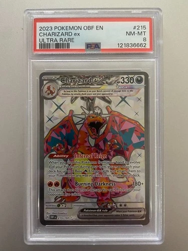 Pokemon Charizard EX 215/197SV03: Obsidian Flames PSA 8