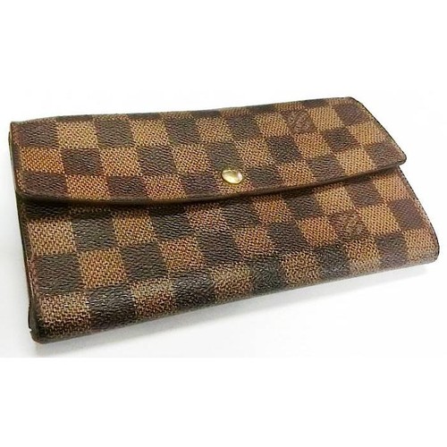 Louis Vuitton Damier Pochette Coin Wallet Zippered Used From Japan