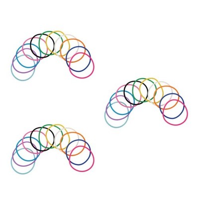 3 Pieces Colored Bracelets Colorful Silicone Wristbands Adjustable