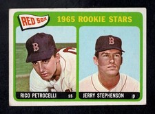 1965 Topps Baseball Card #74 Red Sox Rookie Stars Rico Petrocelli RC VG. rookie card picture