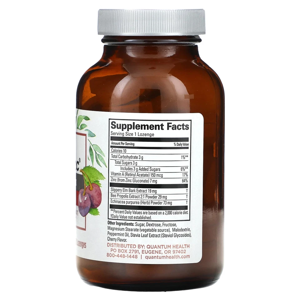 TheraZinc, Equinácea, Cereza Como Nueva, 60 Pastillas Foto 2 de 2