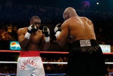 Danny Williams white trunks and Mike Tyson black trunks fights eac 2004 Photo 74
