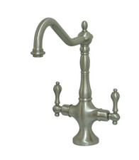 Kingston Brass KS177.ALLS Heritage 1.8 GPM 1 Hole Kitchen Faucet - Nickel