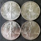 Lot of Four 1987 $1 American Silver Eagle Dollars