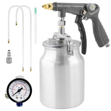 Air Undercoating Spray Gun with Suction Feed Cup & Gauge, 2 Extension Wands 3...