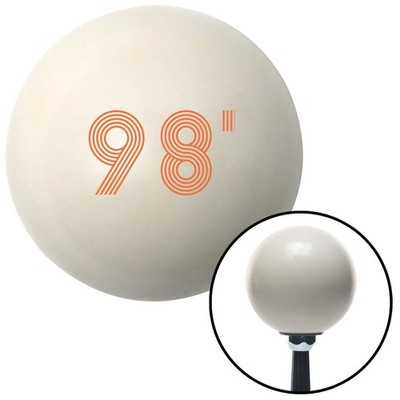 Orange 98 Year Retro Series Ivory Shift Knob w/ M16x1.5 Insert Shifter Auto