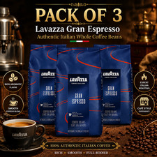3 x Lavazza Coffee Gran Espresso, Whole Beans, 1000g- Pack of 3 17.33 per kilo