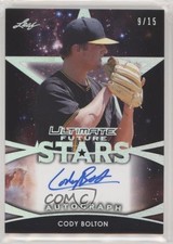 2019 Leaf Ultimate Future Stars Silver Spectrum 9/15 Cody Bolton Auto 01lu