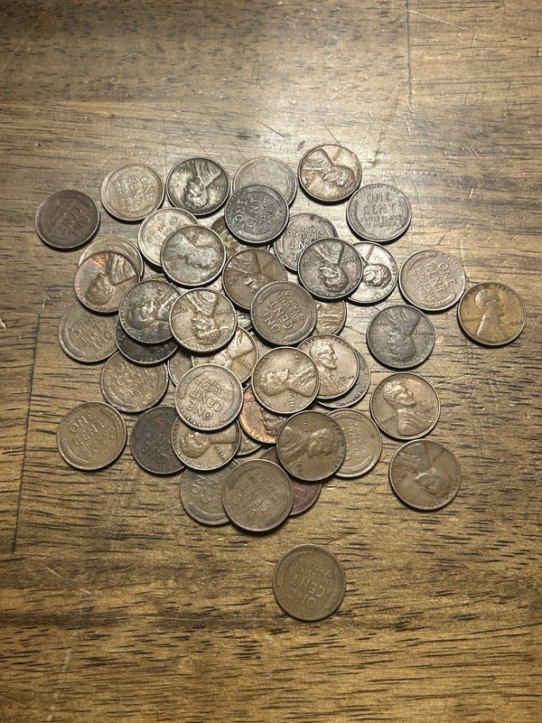 Lincoln Wheat Small Cent Mixed Lot Copper Business Strike $0.50 FV LOT 6/7