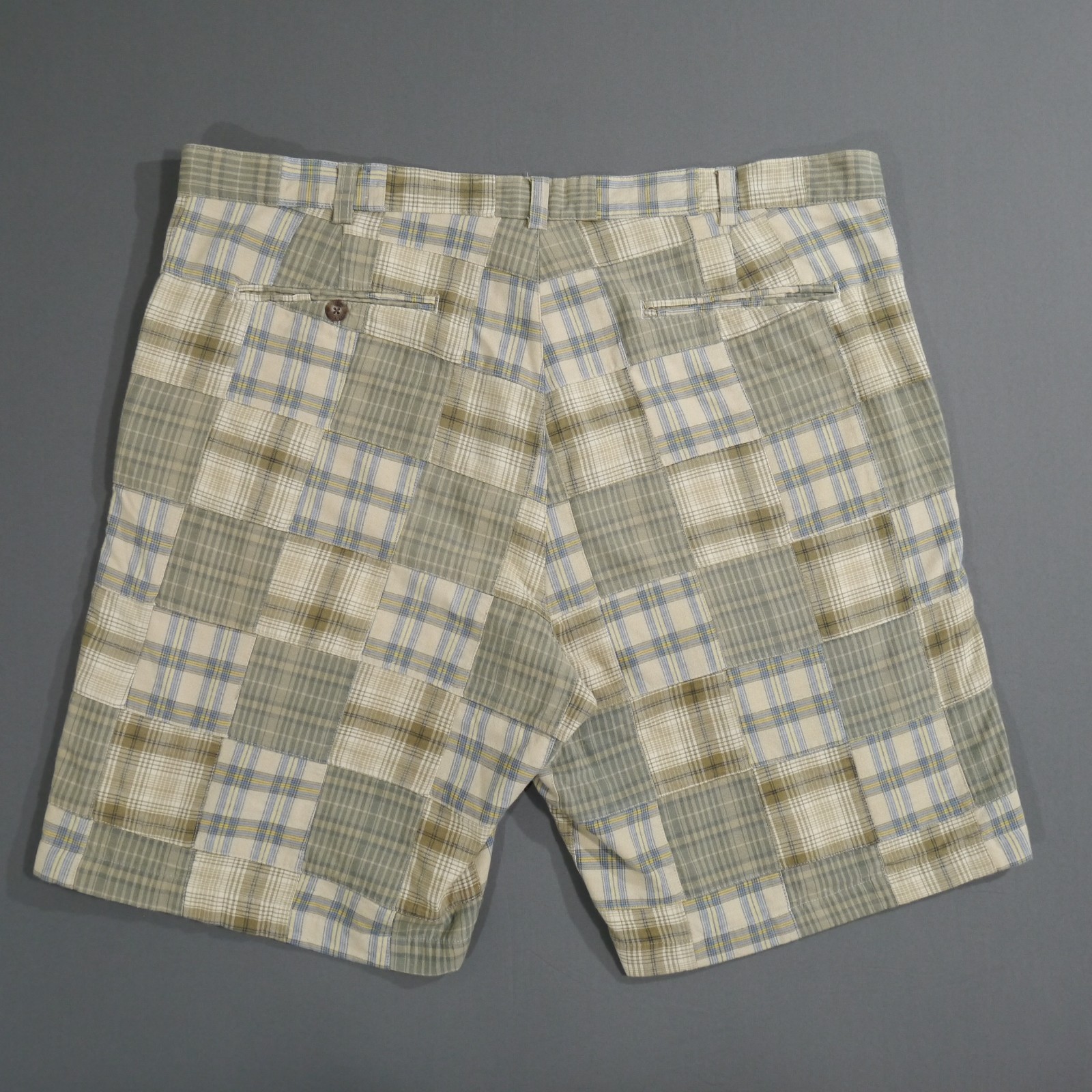 Vtg Pendleton Men's Plaid Patchwork Flat Front Ca… - image 2