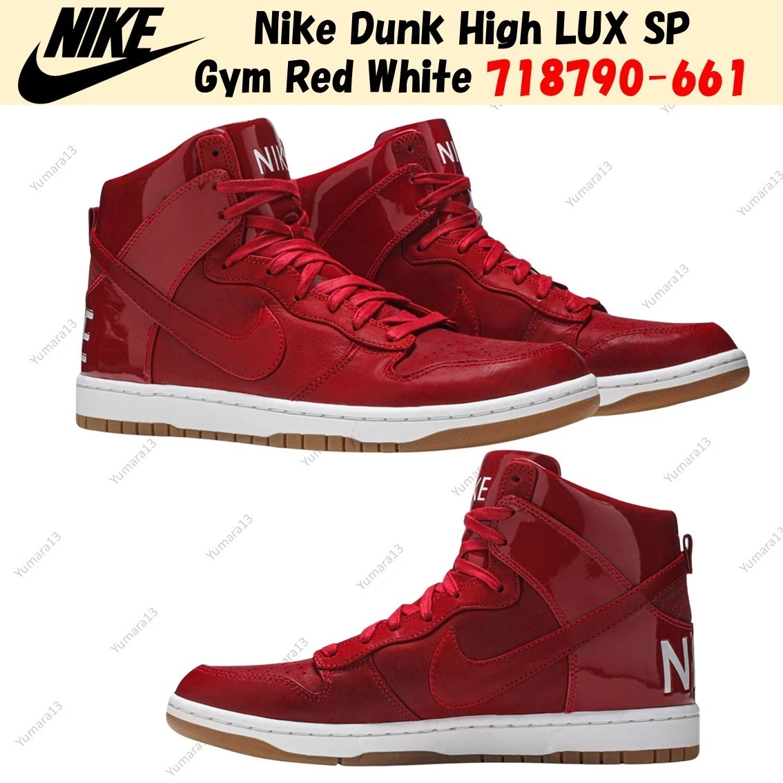Nike Dunk High Red/White | eBay